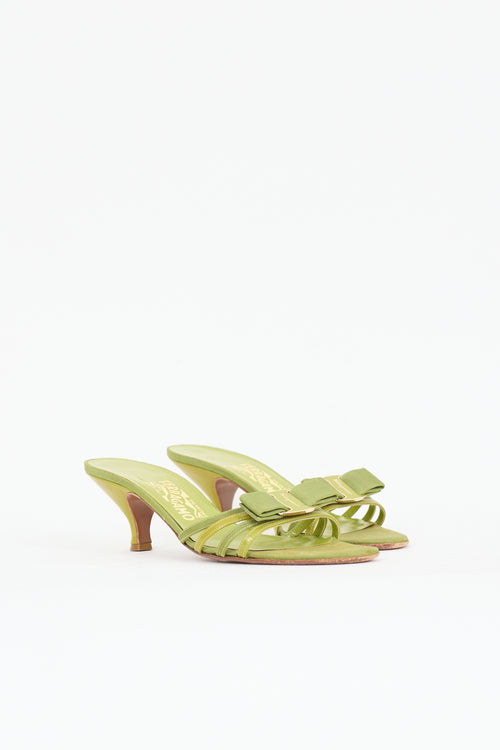 Ferragamo Patent Vara Bow Sandal