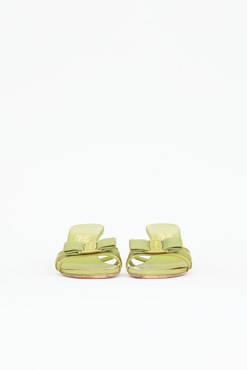 Ferragamo Patent Vara Bow Sandal