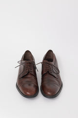 Ferragamo Brown Leather Pointed Toe Derby