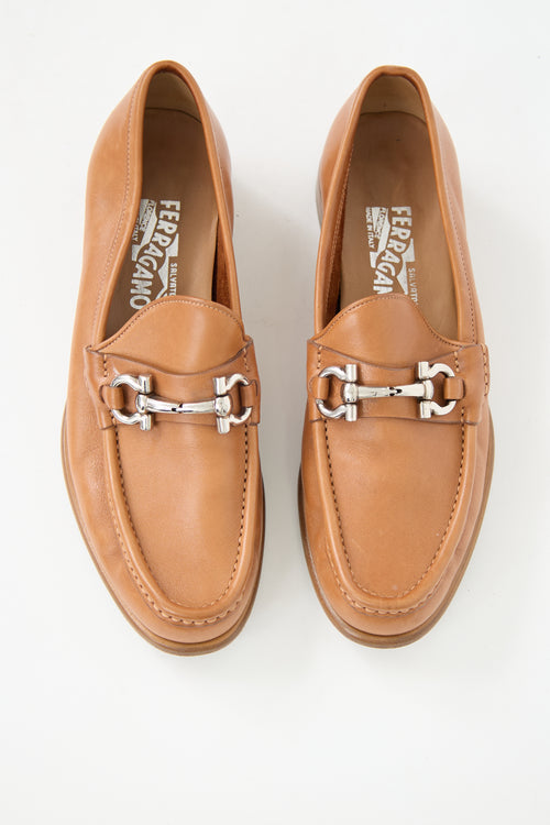Ferragamo Leather Gancini Loafer