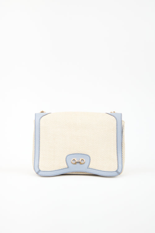 Ferragamo Canvas & Leather Gancini Bag