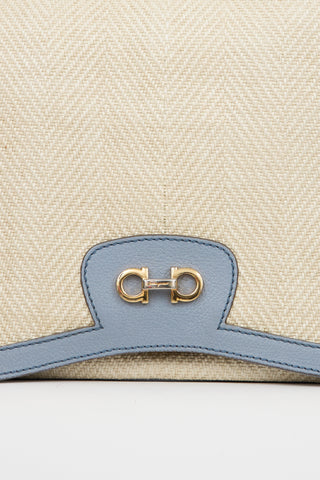 Ferragamo Canvas & Leather Gancini Bag