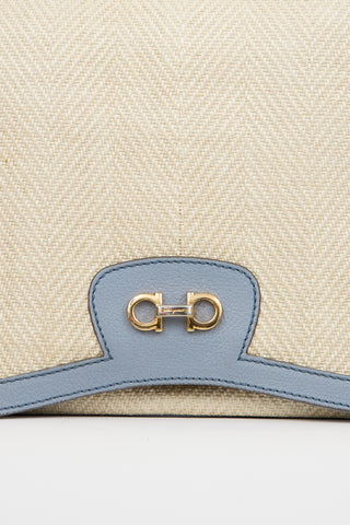 Ferragamo Canvas & Leather Gancini Bag