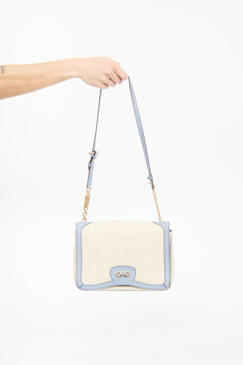 Ferragamo Canvas & Leather Gancini Bag