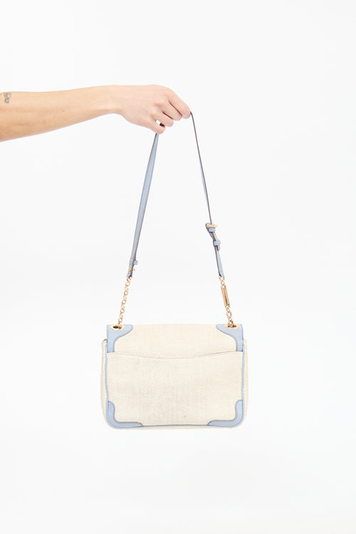 Ferragamo Canvas & Leather Gancini Bag