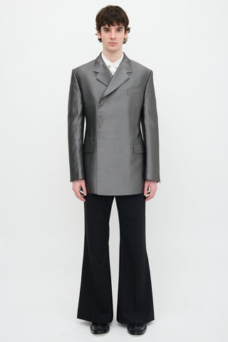 Ferragamo FW 2023 Metallic Twill Blazer