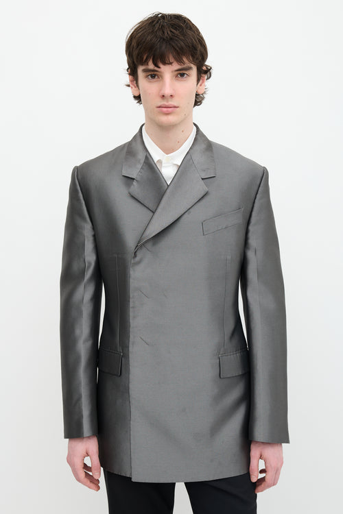 Ferragamo FW 2023 Metallic Twill Blazer