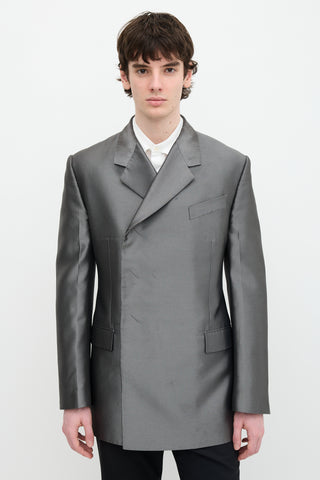 Ferragamo FW 2023 Metallic Twill Blazer