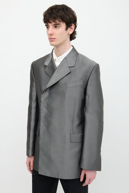 Ferragamo FW 2023 Metallic Twill Blazer