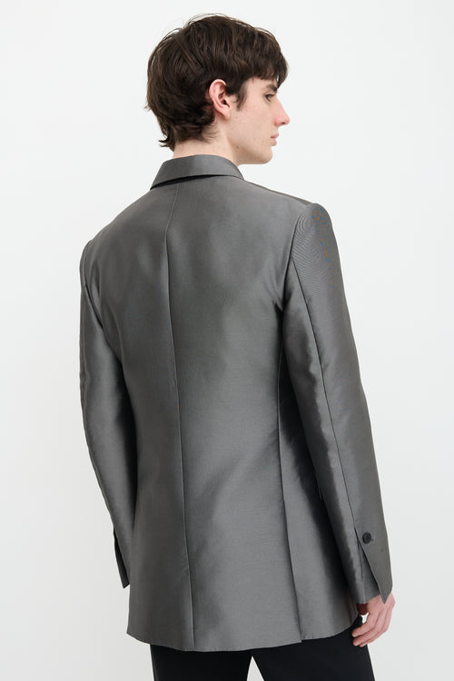 Ferragamo FW 2023 Metallic Twill Blazer