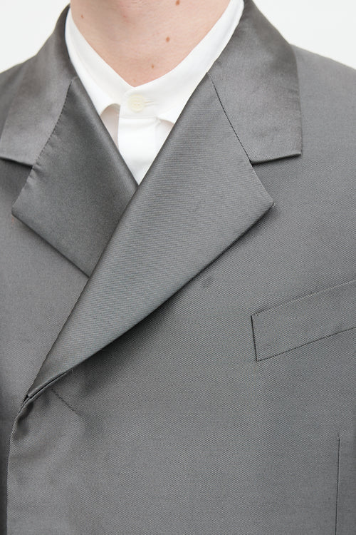 Ferragamo FW 2023 Metallic Twill Blazer
