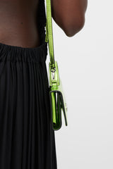 Ferragamo Green Metallic Leather Bag