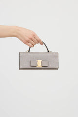 FerragamoGlitter Vara Bow Trifold Wallet On Strap