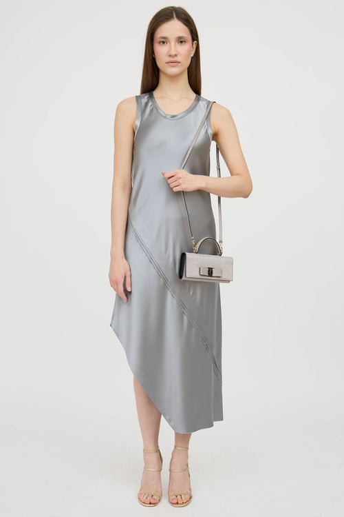 FerragamoGlitter Vara Bow Trifold Wallet On Strap