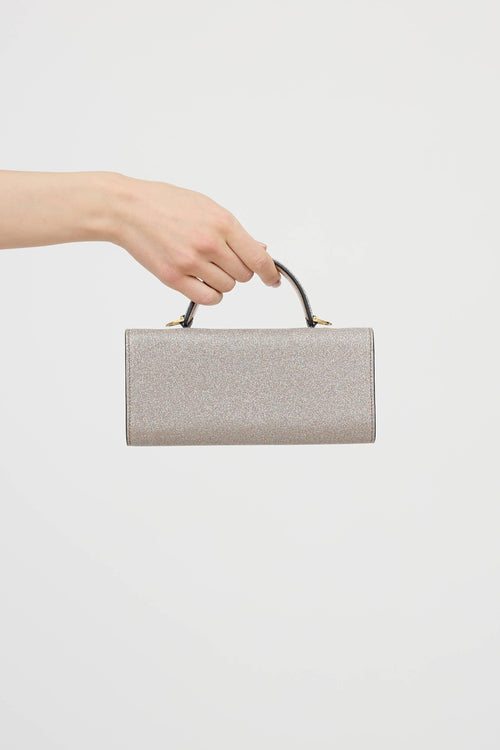 FerragamoGlitter Vara Bow Trifold Wallet On Strap