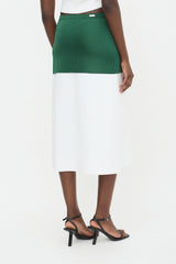 Ferragamo Jersey Knit Two Tone Skirt