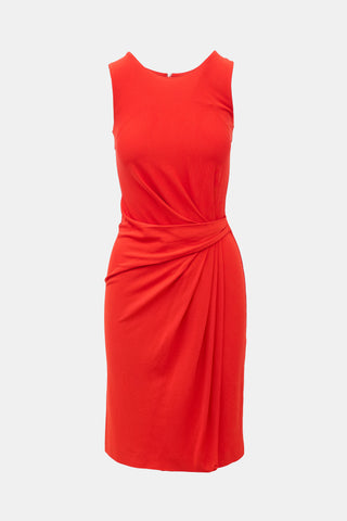 Ferragamo Knit Draped Midi Dress