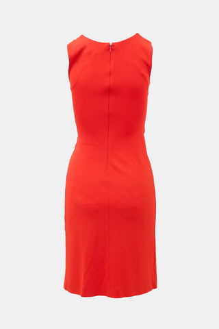 Ferragamo Knit Draped Midi Dress