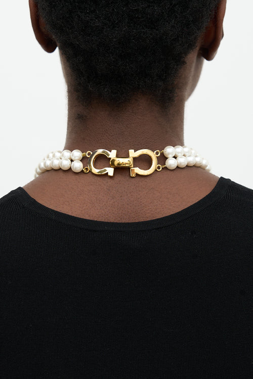 Ferragamo Layered Gancini Necklace
