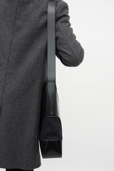 Ferragamo Leather & Canvas Cut Out Bag