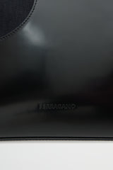 Ferragamo Leather & Canvas Cut Out Bag