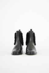 Ferragamo Leather & Fur Chelsea Boot