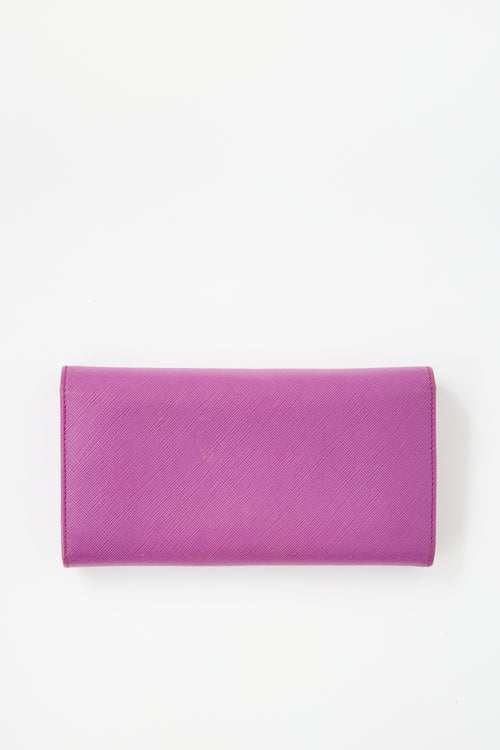 Ferragamo Leather Gancini Continental Wallet