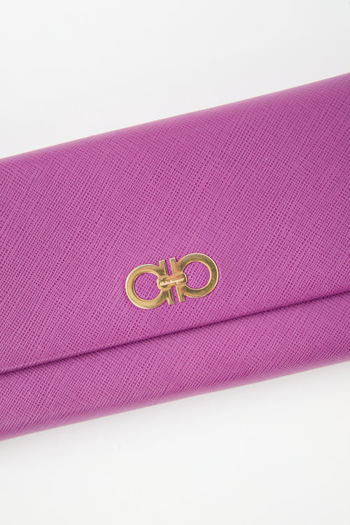 Ferragamo Leather Gancini Continental Wallet