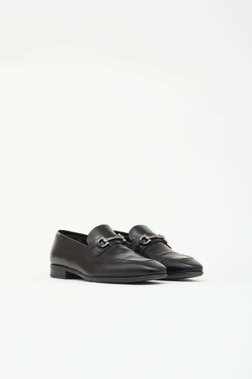 Ferragamo Leather Gancini Loafer