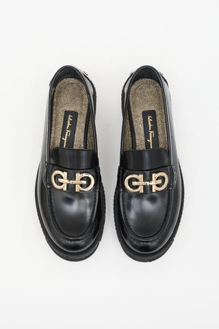 Ferragamo Leather Gancini Loafer