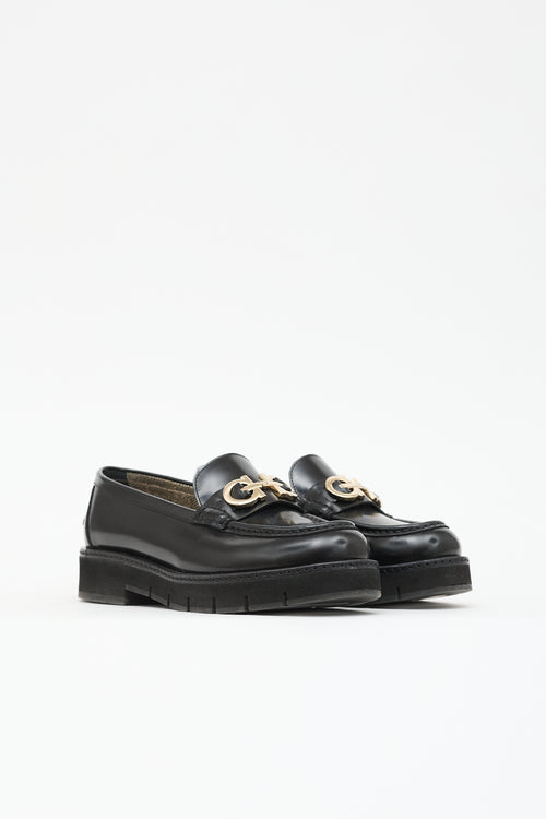 Ferragamo Leather Gancini Loafer