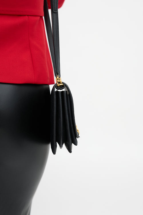 Ferragamo Leather Gancini Trifolio Bag