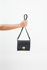Ferragamo Leather Gancini Trifolio Bag