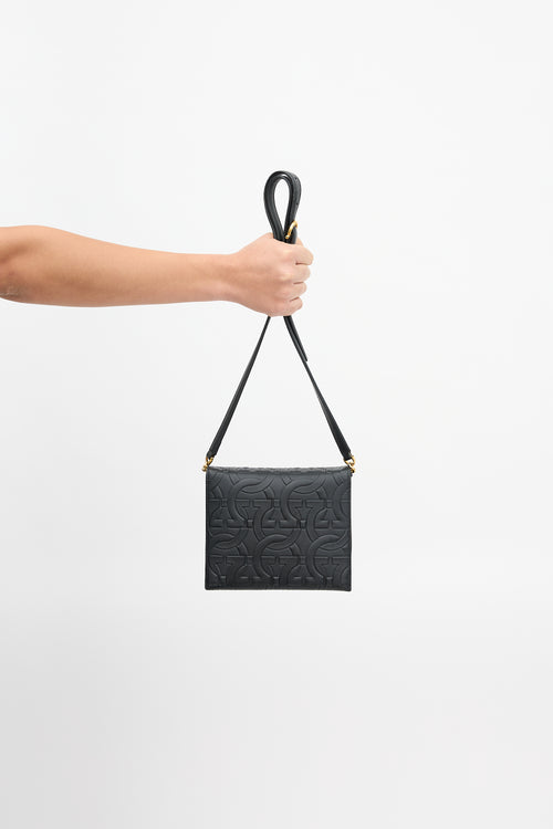 Ferragamo Leather Gancini Trifolio Bag