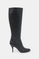 Ferragamo Leather Logo Knee Boot