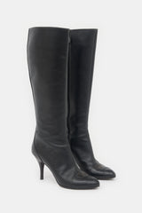 Ferragamo Leather Logo Knee Boot