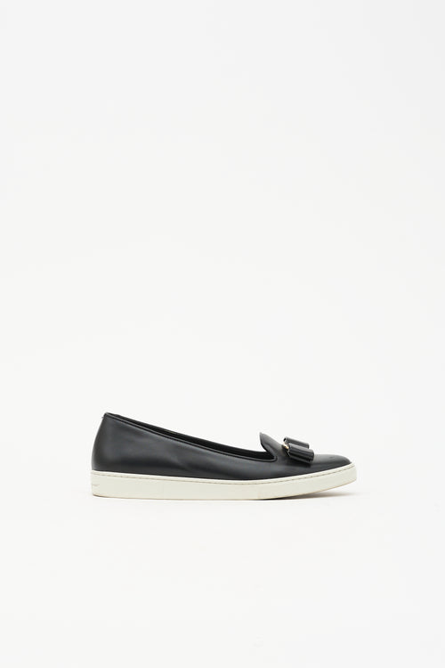 Ferragamo Leather Novello Sneaker Flat