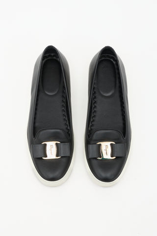 Ferragamo Leather Novello Sneaker Flat