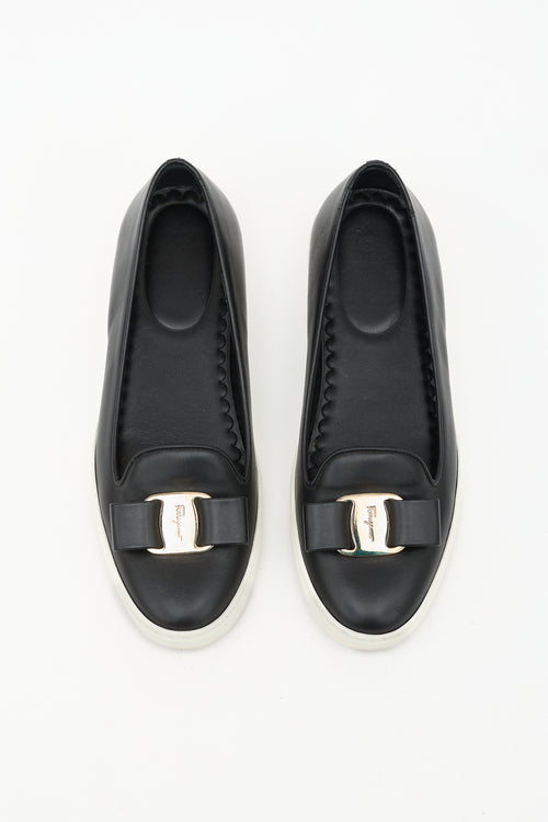 Ferragamo Leather Novello Sneaker Flat
