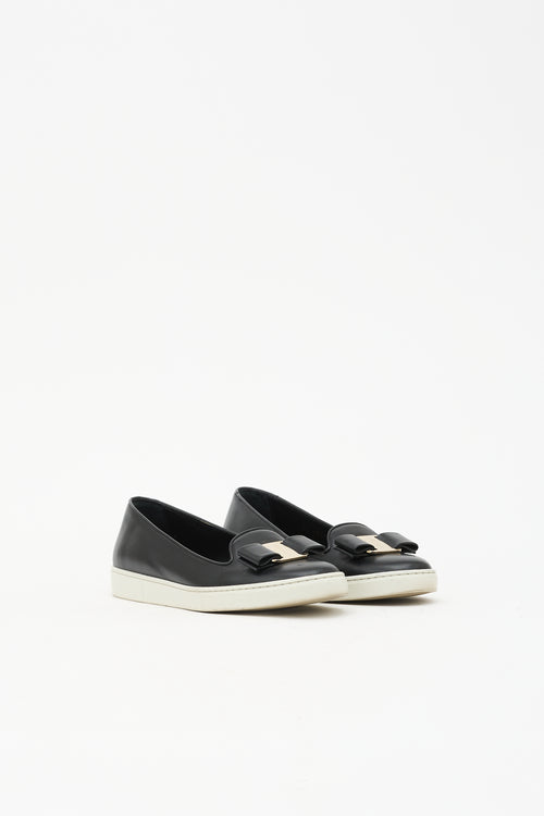 Ferragamo Leather Novello Sneaker Flat