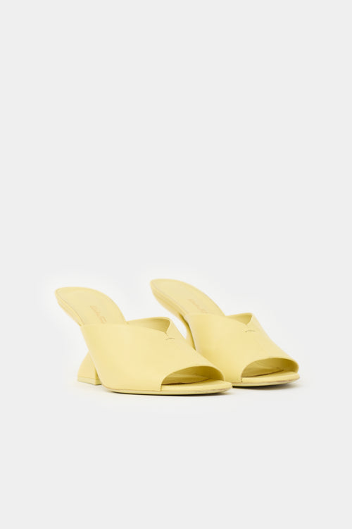 Ferragamo Leather Peep Toe Mule