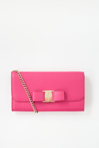 Ferragamo Leather Vara Continental Wallet