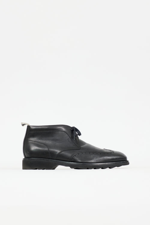 Ferragamo Leather Brogue Boot