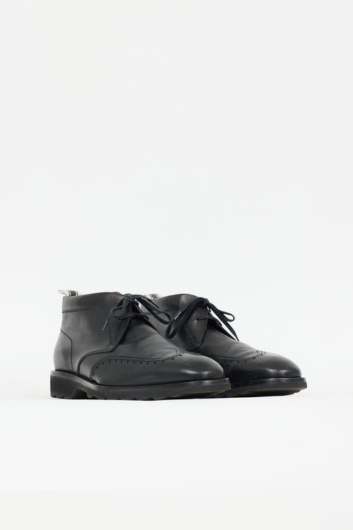 Ferragamo Leather Brogue Boot