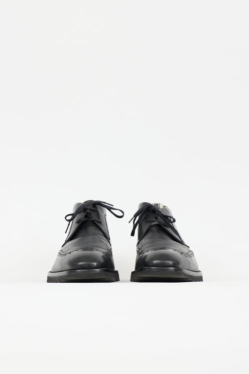 Ferragamo Leather Brogue Boot