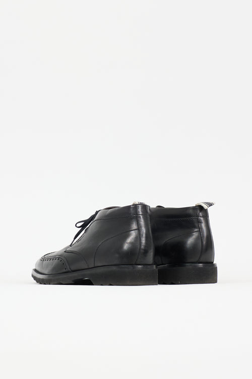 Ferragamo Leather Brogue Boot