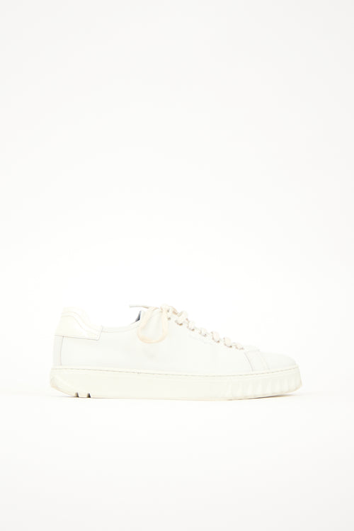 Ferragamo Leather Cube Sneaker