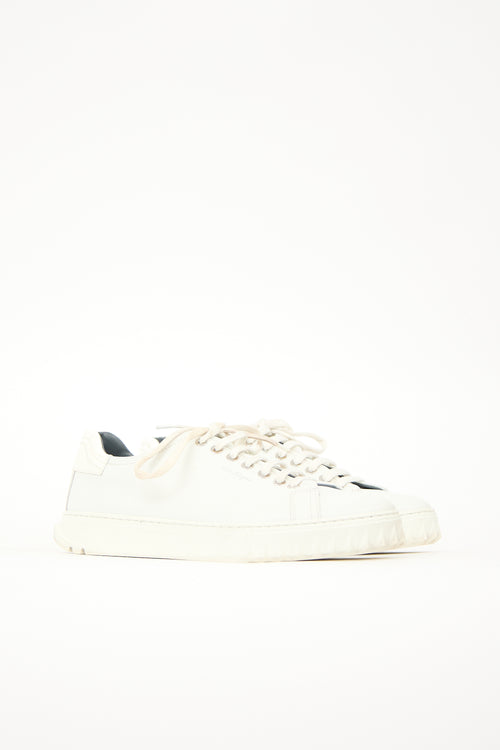 Ferragamo Leather Cube Sneaker