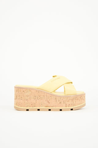 Ferragamo Leather Engracia Platform Sandal