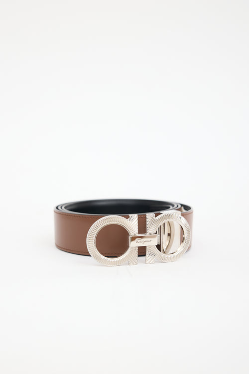 Ferragamo Leather Gancini Belt